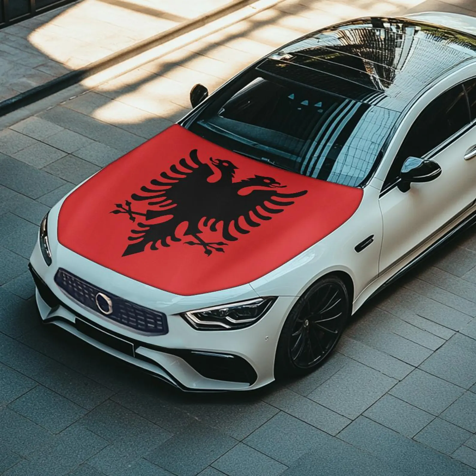Albania Car Hood Flag