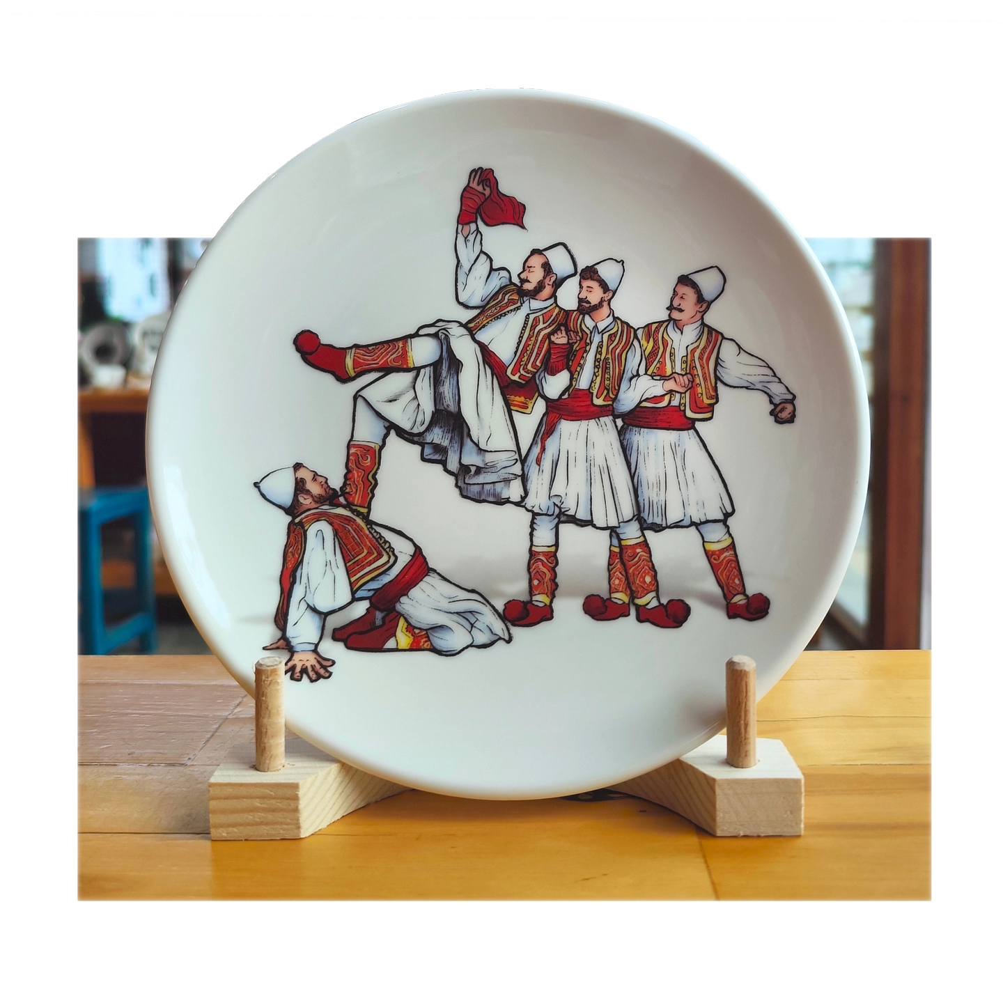 Decorative Plaque with Stand – “Vallja Çame e Osman Takës”